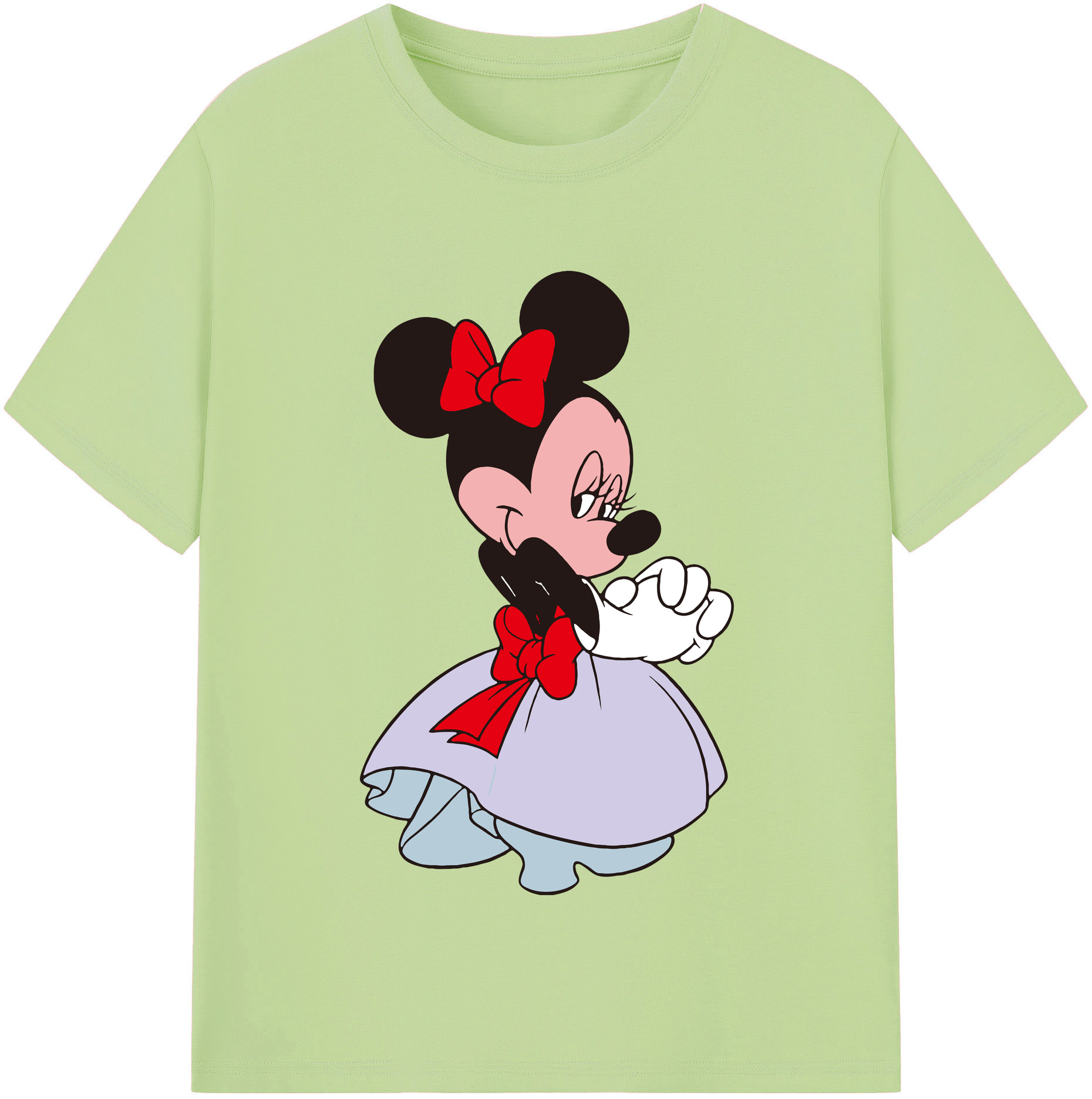 （画像用） ミッキーマウス Mickey Mouse 綿100％半袖Tシャツ（フロントプリント）